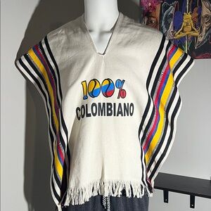 Columbia Multicolor Striped Poncho